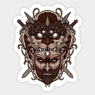 illustration of astral creatures Sticker